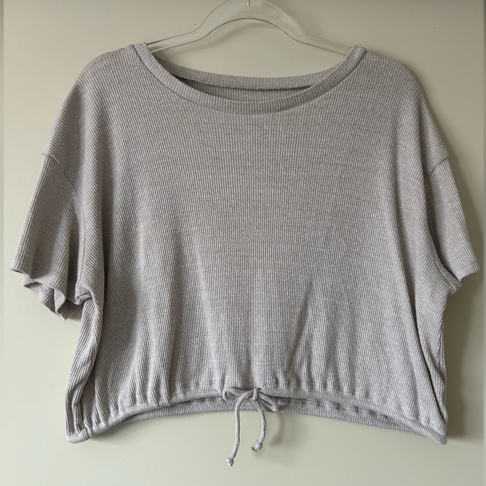 American Eagle Outfitters Gray Crop Top